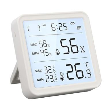 Imagem de Higrômetro Digital, -9,9 a 60 ℃ 0% UR a 99% UR Termômetro Interno Com Medidor de Umidade, Temperatura Ajustável Monitor de Sensor de Umidade de Temperatura Ambiente Inteligente