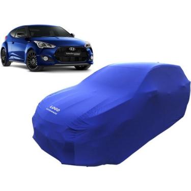 Imagem de Capa Automotiva Para Hyundai Veloster Tecido Helanca Lycra - Mz, Azul