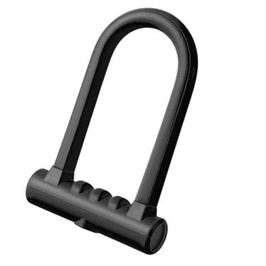 Imagem de U Bloqueio de Forma, Trava de Trava de Moto Trava de Trava Impede o Roubo de Aço do Corpo de Aço espessado. (Preto)