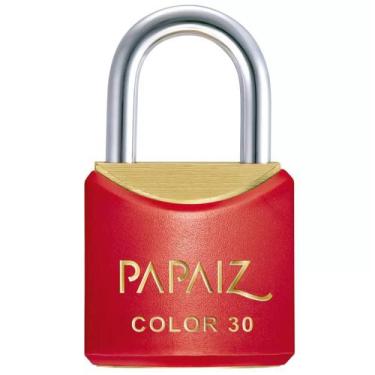 Imagem de Kit Com 2 Cadeados Papaiz CR30 Vermelho KA1 - 100022