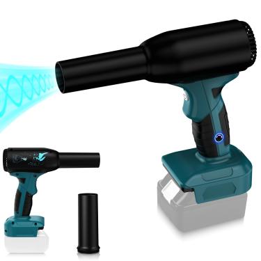 Imagem de Mini soprador Jet Dry, 3 velocidades de vento ajustáveis para bateria de íon de lítio Makita de 18 V, mini ventilador de ar comprimido soprador seco sem fio para secagem, limpeza, folha (sem bateria)