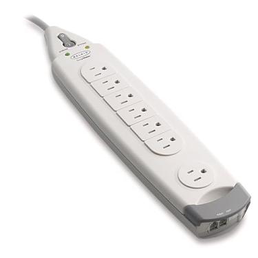 Imagem de Belkin Protetor de sobretensão de tira de energia série SurgeMaster Home de 7 saídas com cabo de 3,7 m, 1060 joules, branco