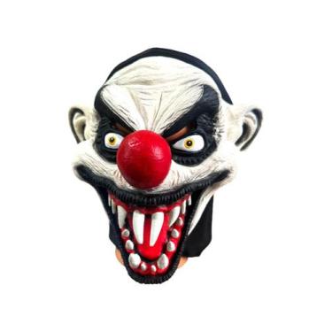 Imagem de Fantasia Máscara Palhaço assustador com Bocão aberto látex - Genérica