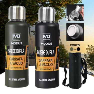 Imagem de Garrafa Térmica Água Café Suco Aço Inox 1L ou 1,5L Com Bolsa de Transp