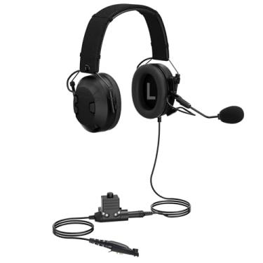 Imagem de Fones de ouvido com redução de ruído NRR 26dB Boom Mic, U94 PTT, rádio ANR, fone de ouvido tático Airsoft para Motorola ex500 gp328plus para Ailunce hd1 para Walkie Talkie Retevis rt29 nr30