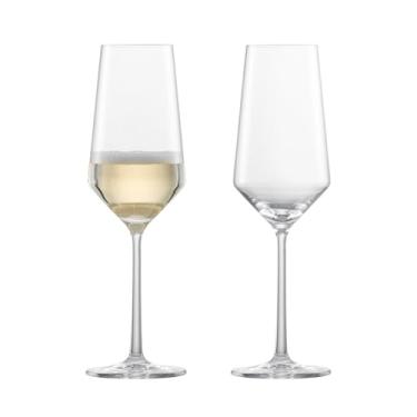 Imagem de ZWIESEL GLAS Copo de champanhe puro (conjunto de 2), taças de champanhe graciosas com ponta efervescente, copos de cristal Tritan laváveis na lava-louças, feito na Alemanha (200 ml)
