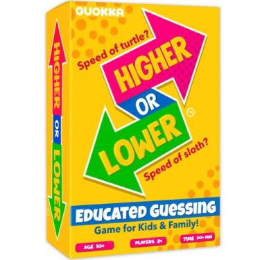 Imagem de Jogo de tabuleiro QUOKKA Higher or Lower Guess Fun Questions Kids+2