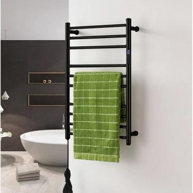 Imagem de Toalheiro Térmico Grande Redondo Preto Bivolt Timer Direito