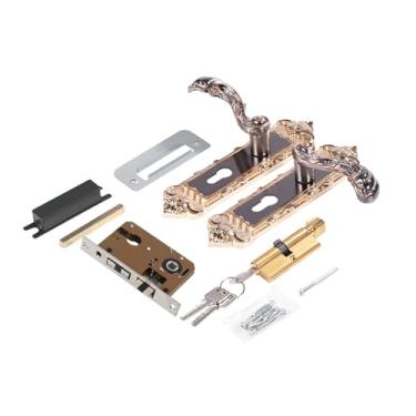 Imagem de MUNEFE ELIOMEPEIRO RETRO ALOLA RETRO LELOLA VINTAGE trava da porta vintage, trava de porta de porta anti -roubo interior, bloqueio de porta de madeira maciça de porta de madeira