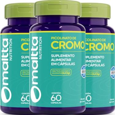 Imagem de KIT 3x Picolinato de Cromo (1 Cápsula ao Dia) - 60 Cápsulas - Maltta Nutrition