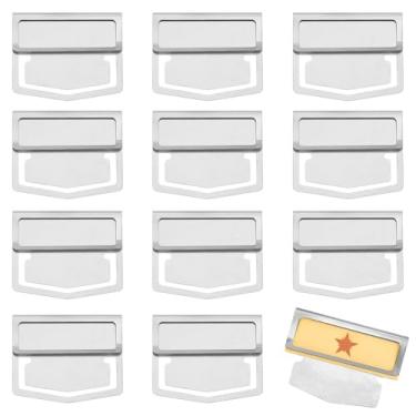 Imagem de BENECREAT 12 peças de clipe de marcador de página de aço inoxidável, clipe de agenda de mini índice, para acessórios de notebook, materiais de escritório divertidos, presentes escolares, 3 x 3 cm