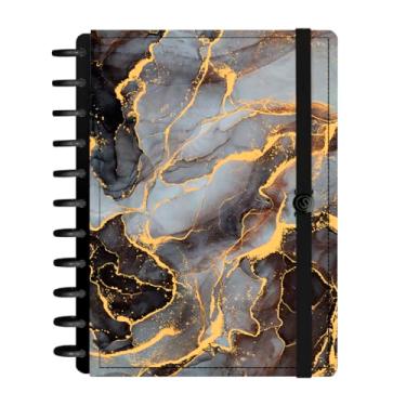 Imagem de Caderno Disco Iscool 140 Fls Grande G+ Mármore Preto