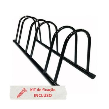 Imagem de Suporte De Bikes No Chão Para Estacionamentos 3 Vagas Pneu - PB