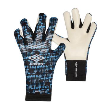 Imagem de Luvas de goleiro Umbro Junior Neo League tamanho 7 pretas/brancas/azuis