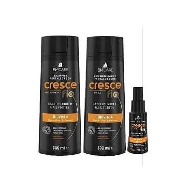 Imagem de Kit para Cabelos com Queda barrominas Cresce Fio Shampoo + Condicionador + Sérum