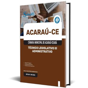 Imagem de Apostila Câmara Acaraú Ce 2025 Técnico Legislativo Iii