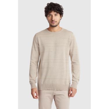 Imagem de Tricot Aramis Manga Longa Listras Caqui-Masculino