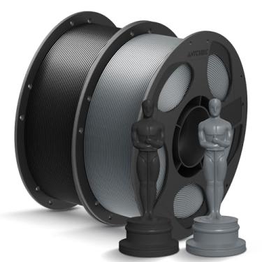 Imagem de ANYCUBIC Pacote de Filamentos de Impressora 3D Pla+, Precisão Dimensional Pla Plus 1,75 Mm +/- 0,02 Mm, Adequado para A Maioria Das Impressoras 3D Fdm, Carretel de 1 Kg, 2 Kg Cinza + Preto