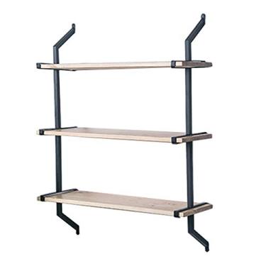 Imagem de Prateleiras flutuantes prateleira de parede de metal madeira montada na parede prateleira de cubo para quarto como prateleira de armazenamento | Prateleiras flutuantes exibem decoração de móveis