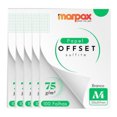 Imagem de Papel Offset 75g A4 210x297mm Branco Marpax 500 fls