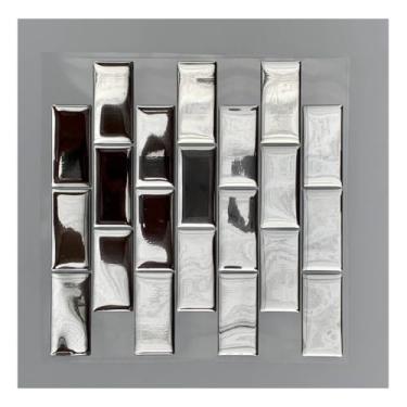 Imagem de Pastilha Adesiva Resinada Cromada, Tijolinho, 4 unidades, Cromo Sign