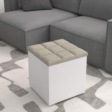 Imagem de Puff Baú Suede Organizador Decorativo Para Sala Quarto Escritório  Pek