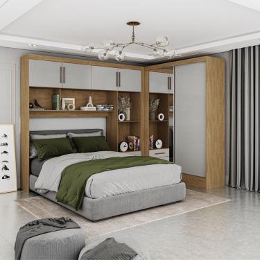 Imagem de Quarto Modulado Casal com Espelho 6 Portas Belém Plus Carioca Móveis
