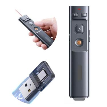 Imagem de Apresentador Passador Slide Power Point Baseus Multimídia com Laser 100m (Orange Dot AI)