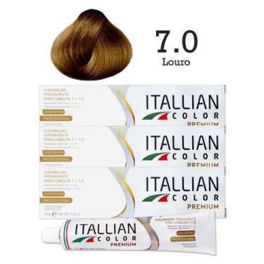 Imagem de 3 Unidades Coloração Itallian Color 7.0 Louro - Itallian Hairtech