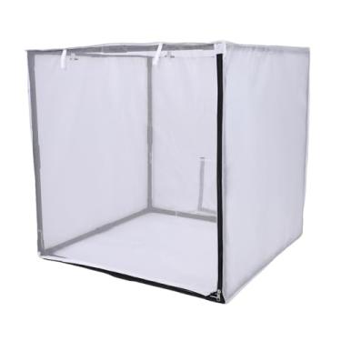 Imagem de Tenda de Pintura Portátil Com Filtro, Cortina de Malha, 75x75x75cm, Cabine de Tinta Spray para Garagem, Estúdio, Quintal