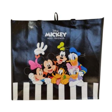 Imagem de  Sacola Reciclável Mickey And Friends Ombro Grande Preta Taimes