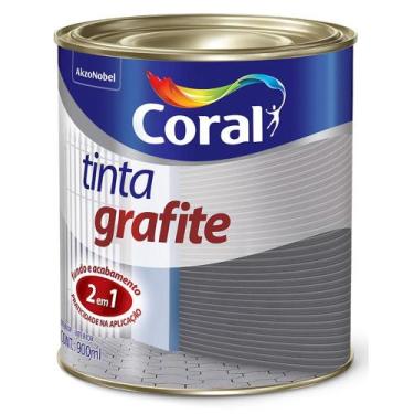 Imagem de Tinta Grafite Sintética Fosca Escuro 900ml - CORAL