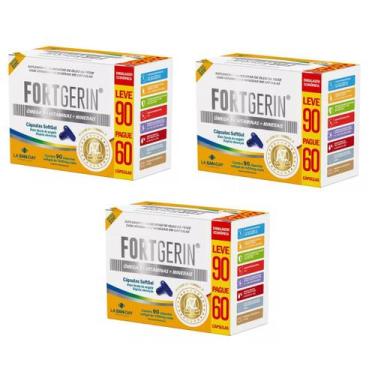 Imagem de Kit 03 Polivitamínico Ômega 3 Fort Gerin 90Cps - La San Day