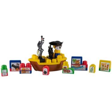 Imagem de Blocos de Montar Pirata Tchuco Navio Pirata  - Samba Toys 49 Peças
