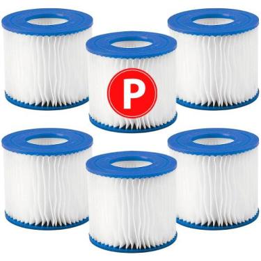 Imagem de Kit 6 Cartuchos Refil Tipo P Filtrante Bomba Piscina VG Plus