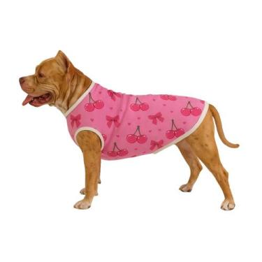 Imagem de Roupa Pet Cães Porte Grande Cereja Rosa - LUVY PET, G6 - 41 a 46 kg