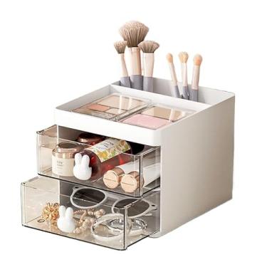 Imagem de Organizador de SecretáRia Gaveta Porta-Canetas de Coelho/Caixa de CosméTicos(Branco)