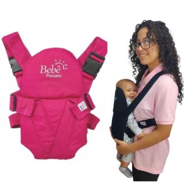 Imagem de Canguru carrega bebê ergonômico passeio modelo panda várias cores - LE