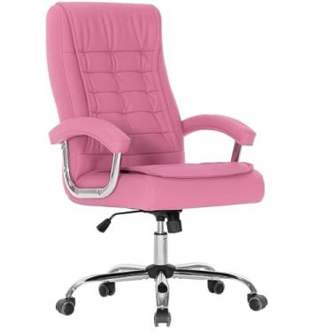 Imagem de Cadeira Escritório Presidente Confortavel Ergonomica Grande (Rosa)