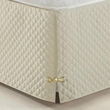 Imagem de Saia Para Cama Box Casal Padrão Veneza Palha - A DECORATIVA