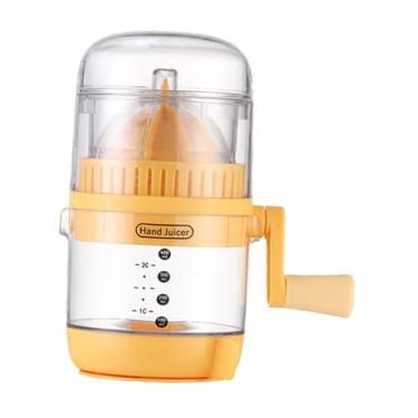 Imagem de SiaBiced Espremedor manual de laranja 400ml, resistente para toranja, versátil e leve, 4,9x8 polegadas, com fundo com ventosa, Amarelo