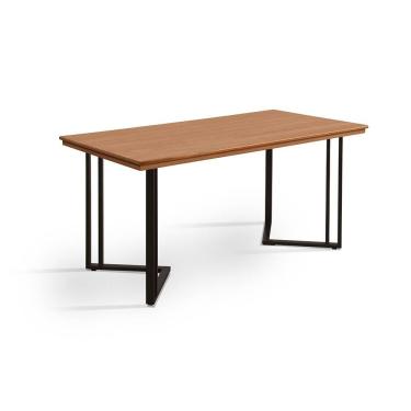 Imagem de Mesa Sala de Jantar Industrial em Madeira Maciça Michigan 160x80 - Castanho