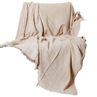 Imagem de Manta Gigante para Sofá em Algodão- Ultra Confortável e Macia para Cobertor de Sofá Grande + Dicas de Decoração(2x Bege)