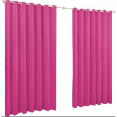 Imagem de Cortina Para Sala Ou Quarto 3,00x2,50 metros(ROSA PINK)