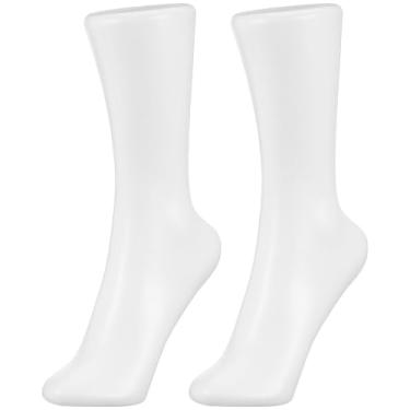 Imagem de Alipis 2 Peças De Manequim Feminino Plástico Branco Para Exposição Meias, Modelo Tornozeleira Espessada, 11,61 X 8,46 3,66 Polegadas