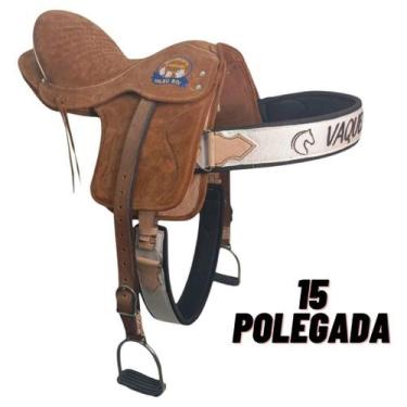 Imagem de Sela Semi Profissional De Cavalo de Vaquejada em Couro Legitimo - sela