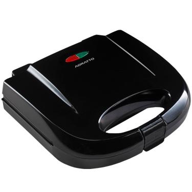 Imagem de Sanduicheira e Grill Elétrica 750W Lanches 110V Dupla Antiaderente Preta 127V Agratto Sa Black