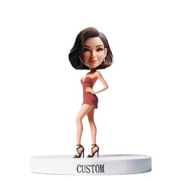 Imagem de Custom Lady Bobblehead Feito à Mão Presente Incrível Buscadores de Glamour Chique Decoração de Mesa Brilhante Elegância Radiar Luxuoso Estético Destaque Carisma sedutor