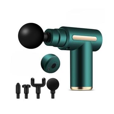 Imagem de Pistola Massageadora Elétrica para Liberação Miofascial - Massageador Profissional em Produtos de Massagem e Relaxamento Muscular(Verde)