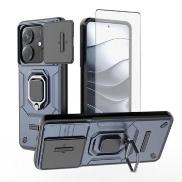 Imagem de Asuwish Capa de celular para Xiaomi Redmi Note 14 Pro Plus 5G com capa deslizante para câmera de vidro temperado, suporte de anel, resistente, fino, protetor híbrido, celular 14Pro 14Pro+ Pro+